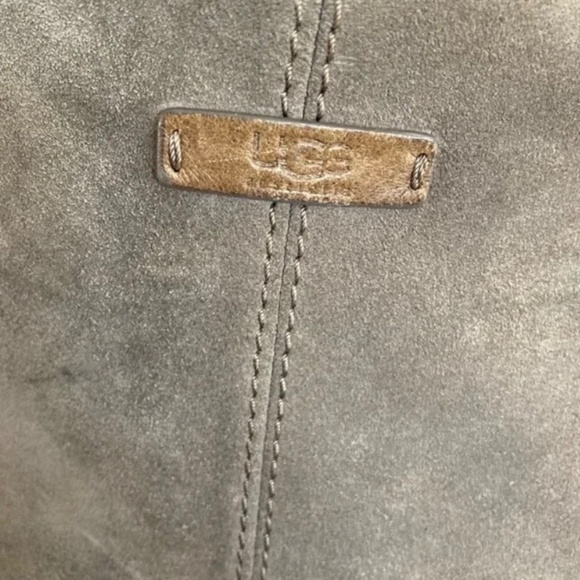 UGG Gray Suede Fringed Shoulder Bag - Picture 2 of 7